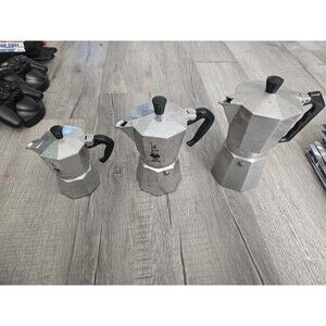 Bialetti lot of 3 Moka Express Crusinallo Stovetop Coffee Espresso pot